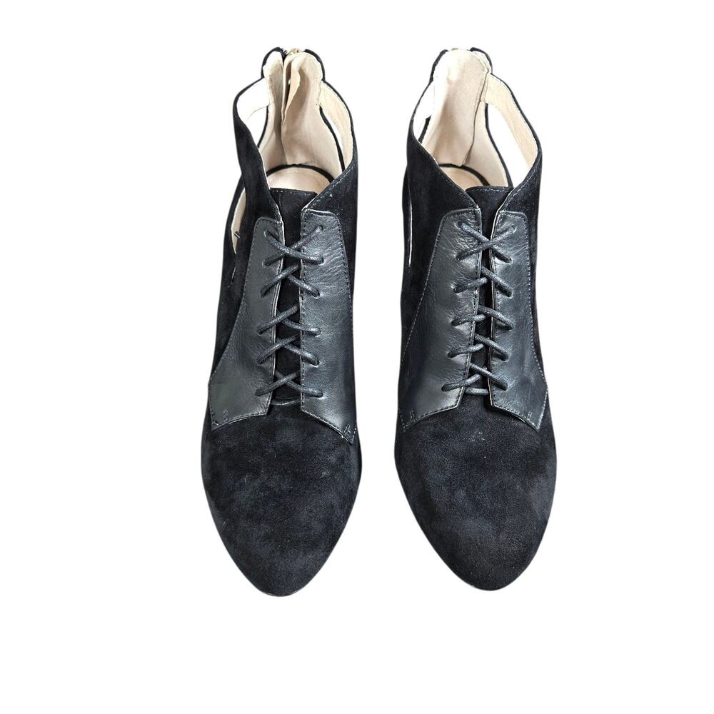 Louise et Cie Shoes Womens Size 8M Suede Leather Cutout Lace Up Heels Booties - Picture 5 of 11
